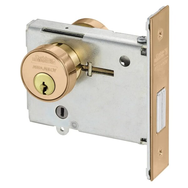 Mortise, Single Cylinder, 612 Satin Bronze, 2-3/4 Backset, Keyed Random